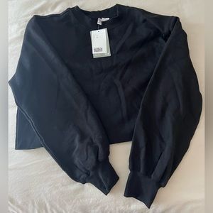 H&M Black crop sweatshirt